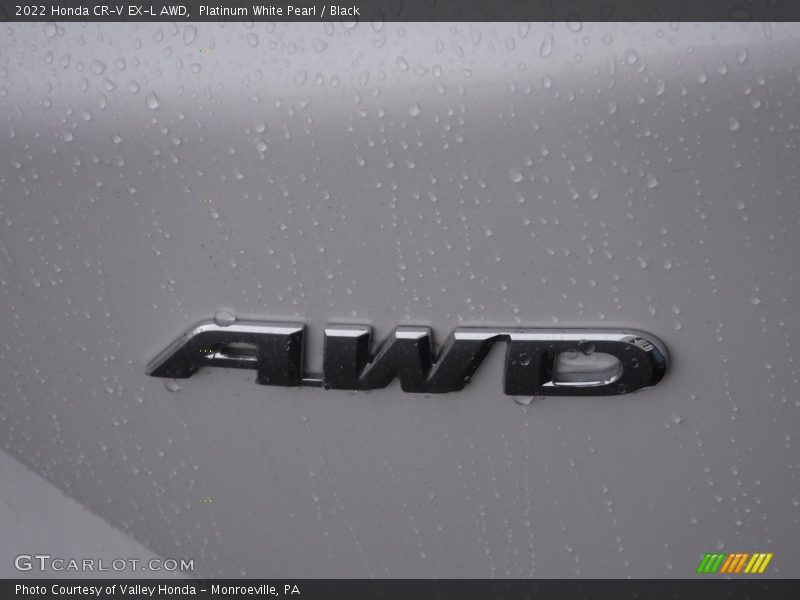 Platinum White Pearl / Black 2022 Honda CR-V EX-L AWD
