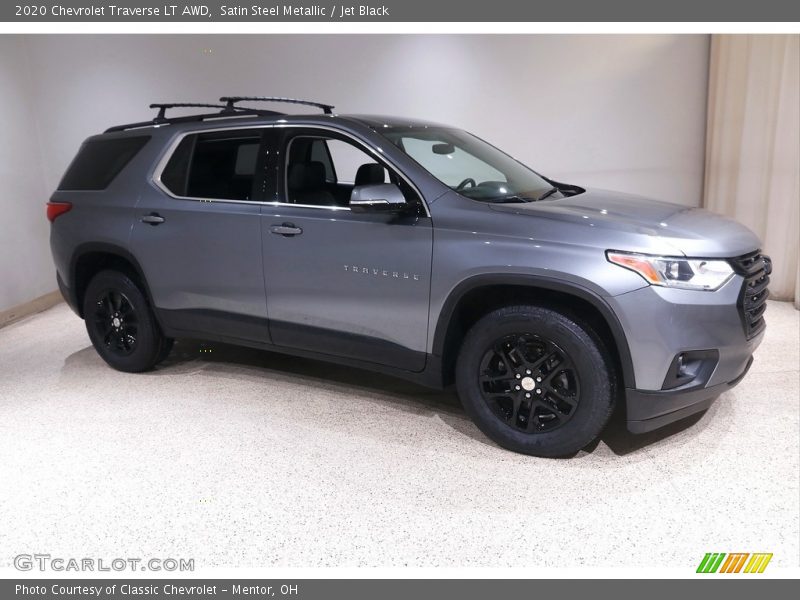 Satin Steel Metallic / Jet Black 2020 Chevrolet Traverse LT AWD