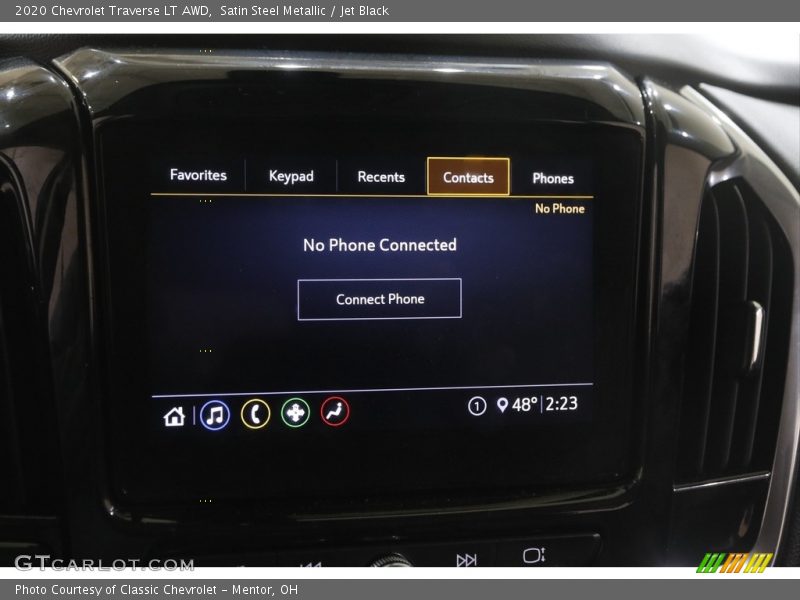 Satin Steel Metallic / Jet Black 2020 Chevrolet Traverse LT AWD