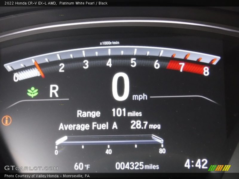 Platinum White Pearl / Black 2022 Honda CR-V EX-L AWD