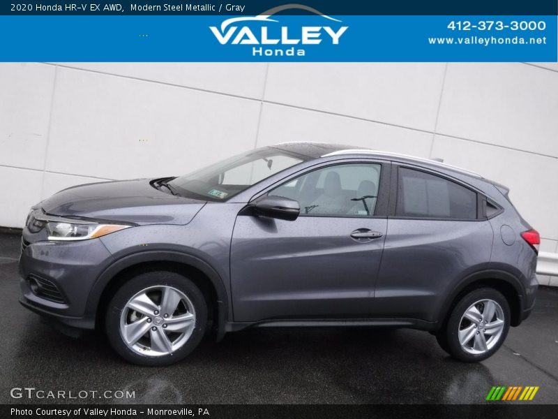 Modern Steel Metallic / Gray 2020 Honda HR-V EX AWD