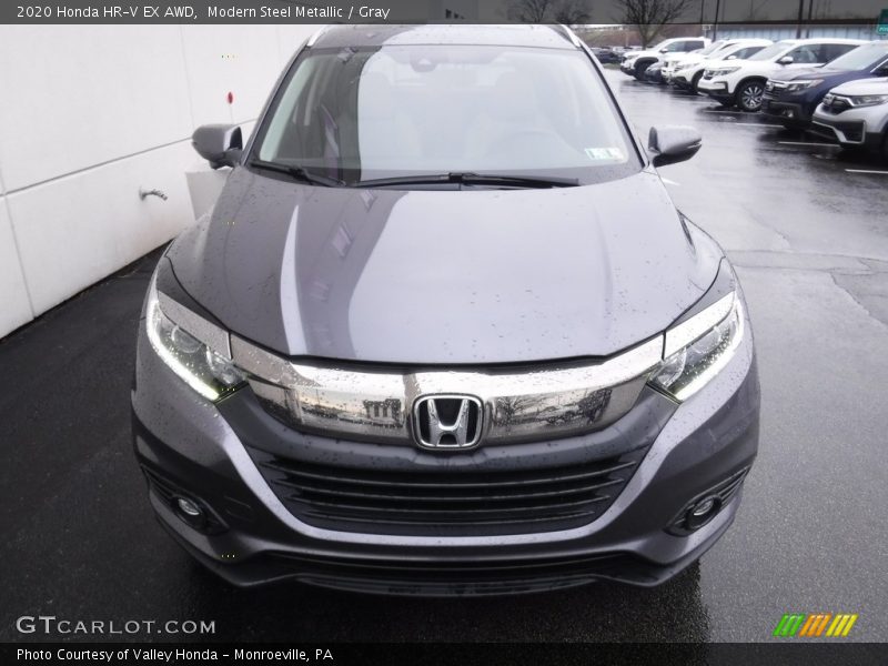 Modern Steel Metallic / Gray 2020 Honda HR-V EX AWD