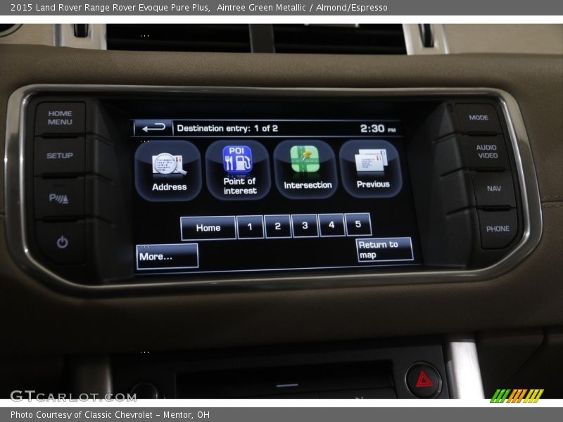 Controls of 2015 Range Rover Evoque Pure Plus