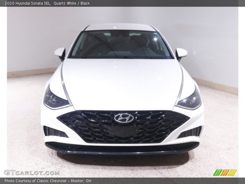 Quartz White / Black 2020 Hyundai Sonata SEL