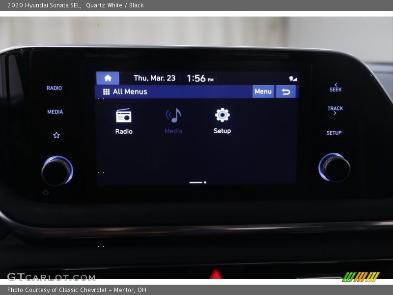 Quartz White / Black 2020 Hyundai Sonata SEL