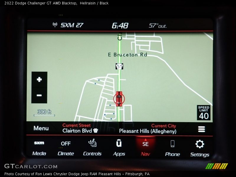 Navigation of 2022 Challenger GT AWD Blacktop