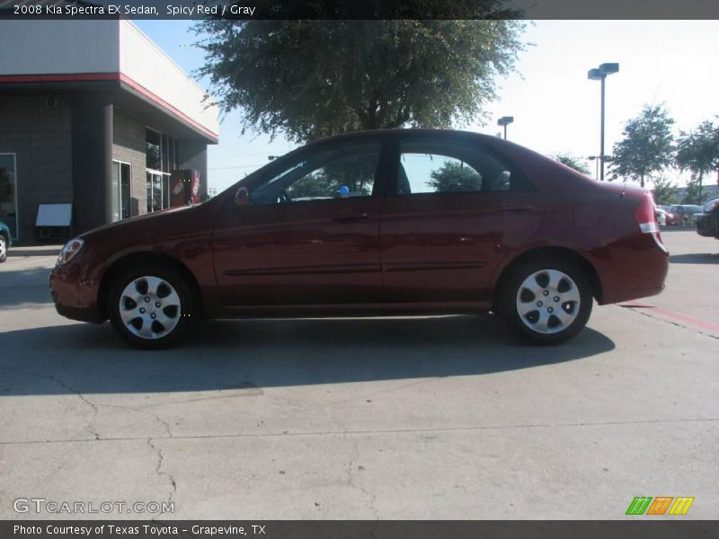 Spicy Red / Gray 2008 Kia Spectra EX Sedan