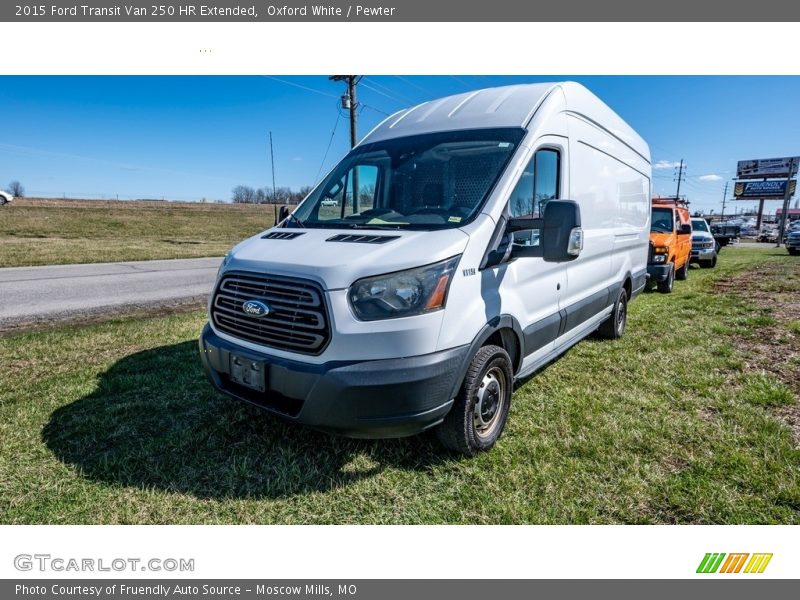 Oxford White / Pewter 2015 Ford Transit Van 250 HR Extended