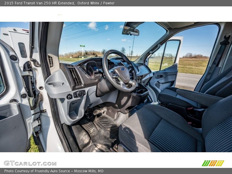 Oxford White / Pewter 2015 Ford Transit Van 250 HR Extended