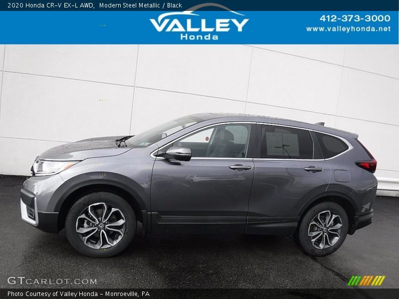 Modern Steel Metallic / Black 2020 Honda CR-V EX-L AWD