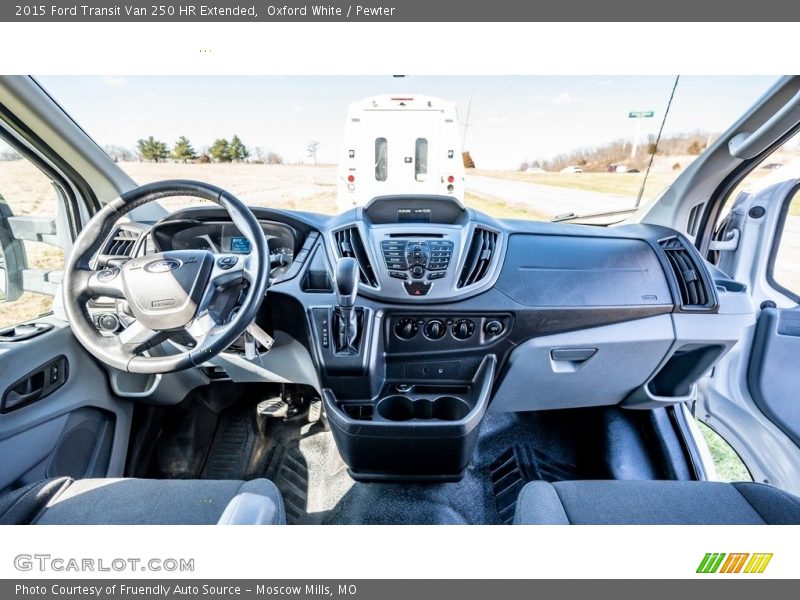 Oxford White / Pewter 2015 Ford Transit Van 250 HR Extended
