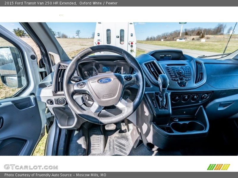 Oxford White / Pewter 2015 Ford Transit Van 250 HR Extended