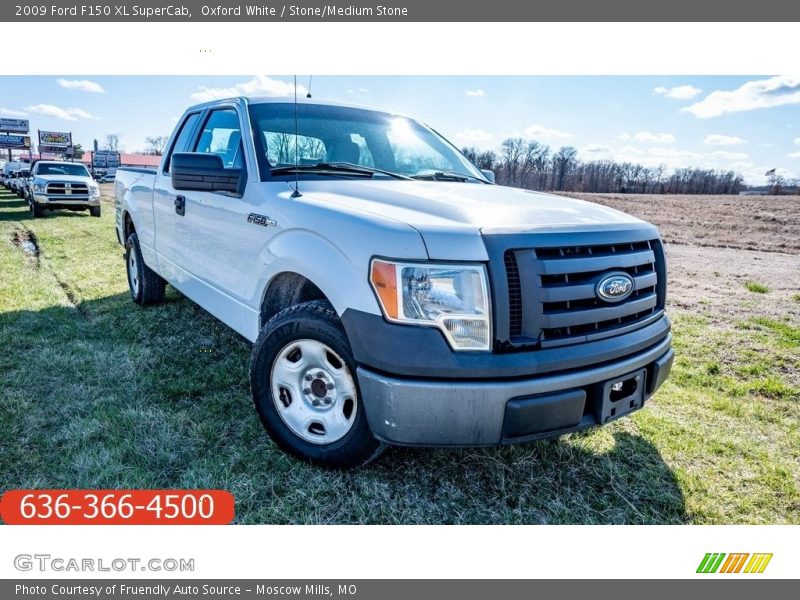 Oxford White / Stone/Medium Stone 2009 Ford F150 XL SuperCab