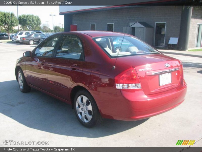 Spicy Red / Gray 2008 Kia Spectra EX Sedan