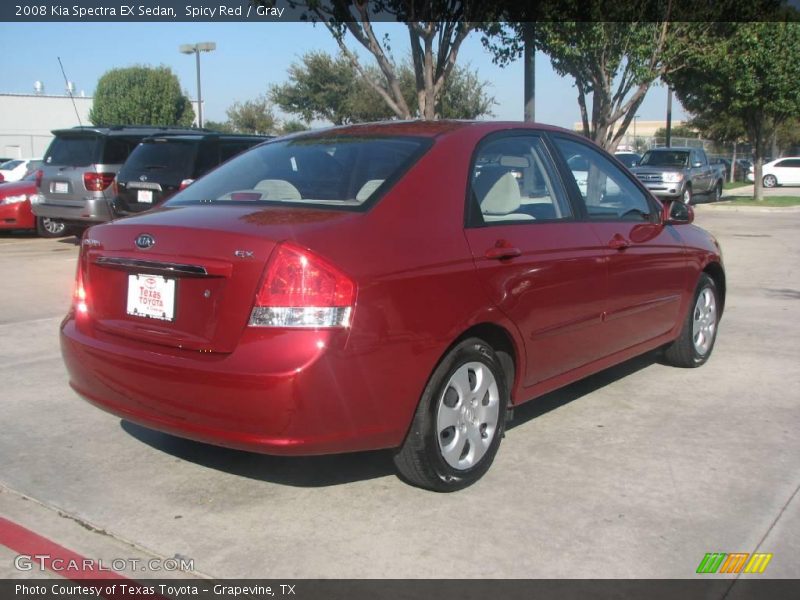 Spicy Red / Gray 2008 Kia Spectra EX Sedan