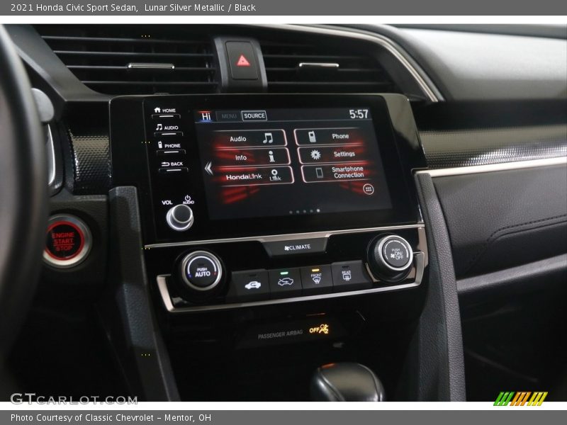 Lunar Silver Metallic / Black 2021 Honda Civic Sport Sedan