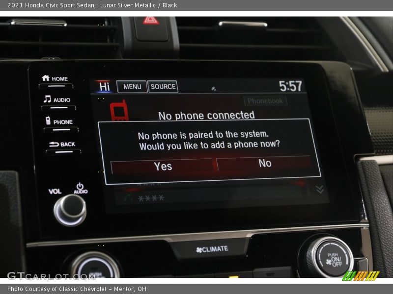Lunar Silver Metallic / Black 2021 Honda Civic Sport Sedan