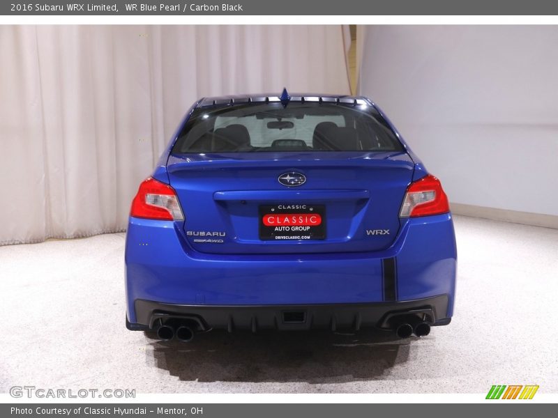 WR Blue Pearl / Carbon Black 2016 Subaru WRX Limited