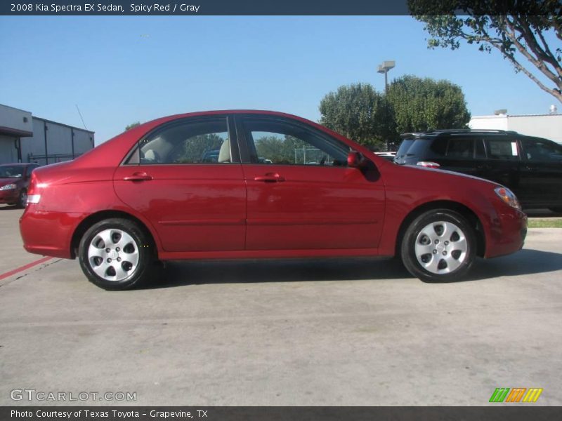 Spicy Red / Gray 2008 Kia Spectra EX Sedan