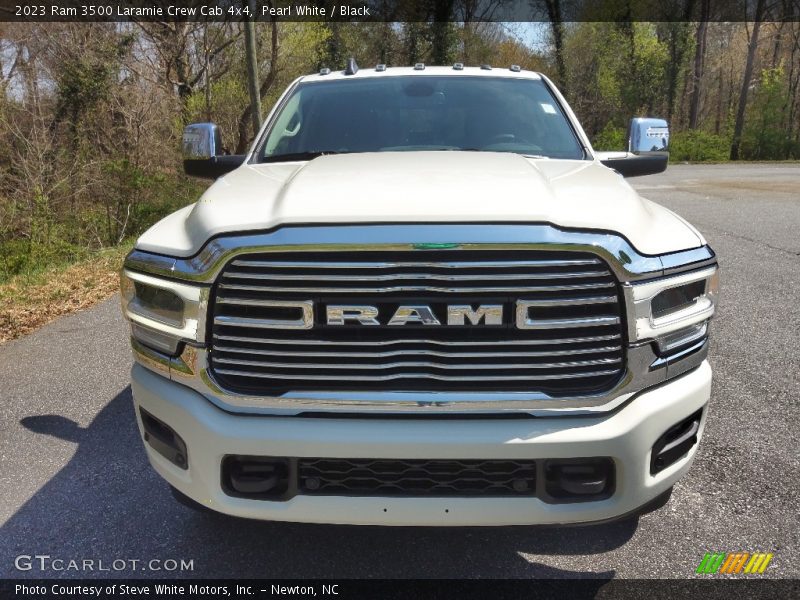 Pearl White / Black 2023 Ram 3500 Laramie Crew Cab 4x4