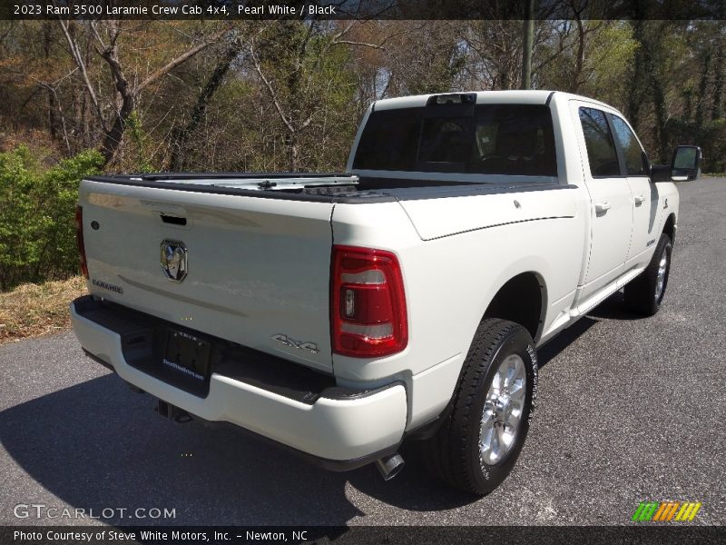 Pearl White / Black 2023 Ram 3500 Laramie Crew Cab 4x4