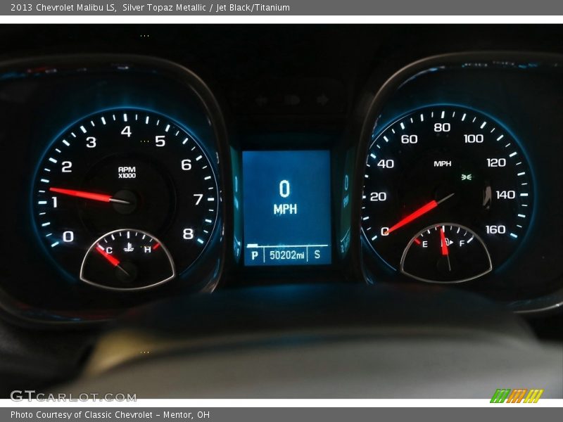 Silver Topaz Metallic / Jet Black/Titanium 2013 Chevrolet Malibu LS
