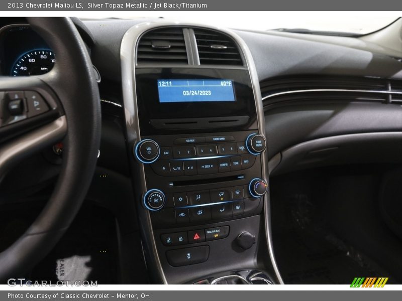 Silver Topaz Metallic / Jet Black/Titanium 2013 Chevrolet Malibu LS