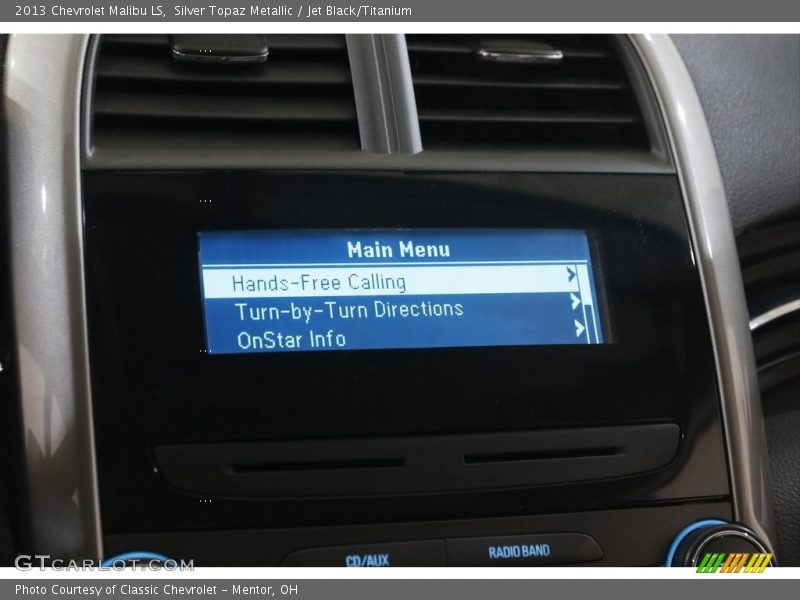 Silver Topaz Metallic / Jet Black/Titanium 2013 Chevrolet Malibu LS