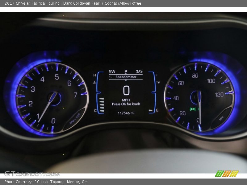Dark Cordovan Pearl / Cognac/Alloy/Toffee 2017 Chrysler Pacifica Touring