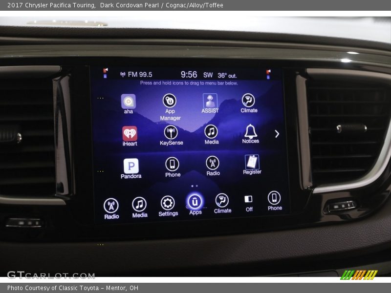 Dark Cordovan Pearl / Cognac/Alloy/Toffee 2017 Chrysler Pacifica Touring