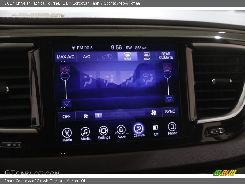 Dark Cordovan Pearl / Cognac/Alloy/Toffee 2017 Chrysler Pacifica Touring