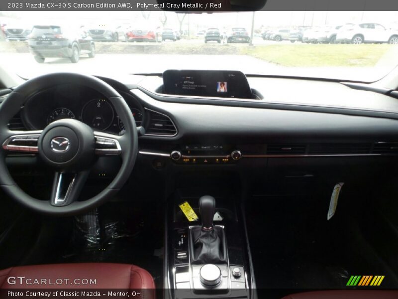 Polymetal Gray Metallic / Red 2023 Mazda CX-30 S Carbon Edition AWD