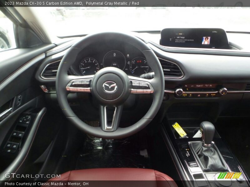 Polymetal Gray Metallic / Red 2023 Mazda CX-30 S Carbon Edition AWD