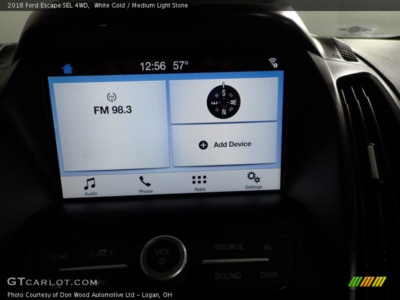 White Gold / Medium Light Stone 2018 Ford Escape SEL 4WD