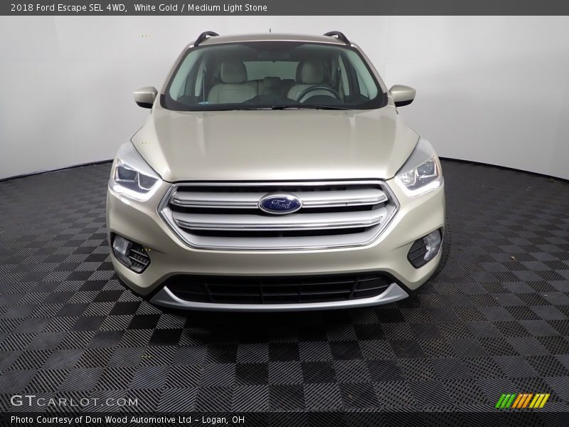 White Gold / Medium Light Stone 2018 Ford Escape SEL 4WD