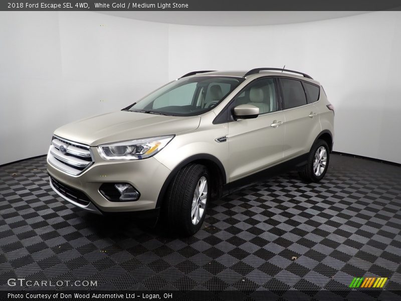 White Gold / Medium Light Stone 2018 Ford Escape SEL 4WD