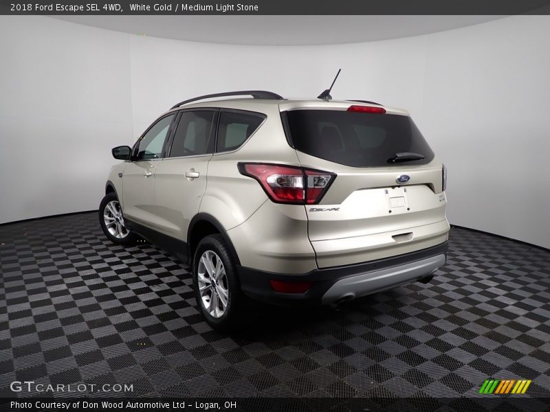 White Gold / Medium Light Stone 2018 Ford Escape SEL 4WD
