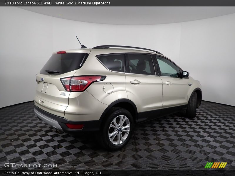 White Gold / Medium Light Stone 2018 Ford Escape SEL 4WD