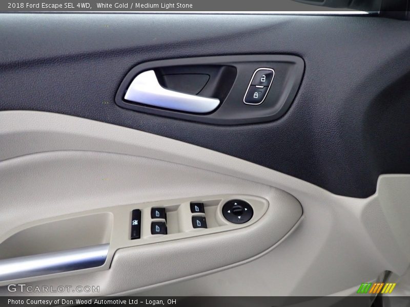 White Gold / Medium Light Stone 2018 Ford Escape SEL 4WD