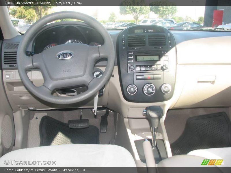 Spicy Red / Gray 2008 Kia Spectra EX Sedan