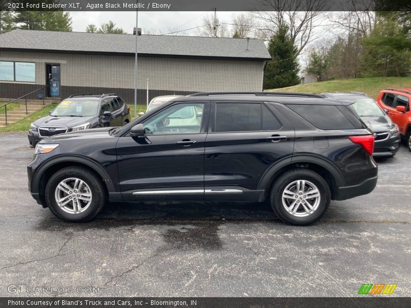 Agate Black Metallic / Ebony 2021 Ford Explorer XLT