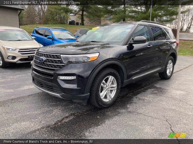 Agate Black Metallic / Ebony 2021 Ford Explorer XLT