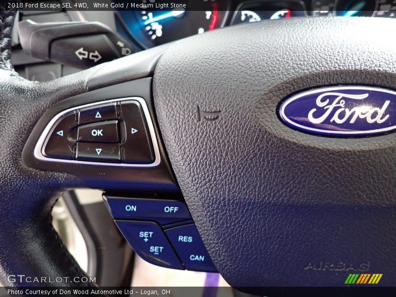 White Gold / Medium Light Stone 2018 Ford Escape SEL 4WD