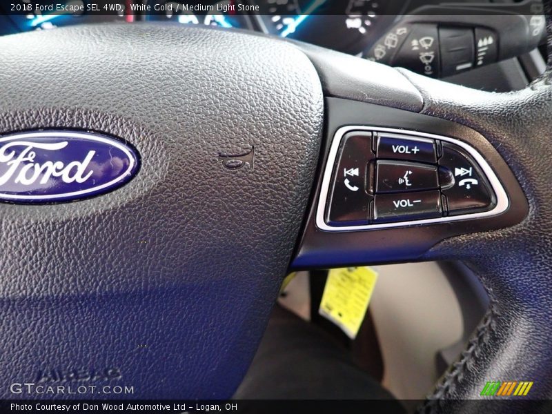 White Gold / Medium Light Stone 2018 Ford Escape SEL 4WD