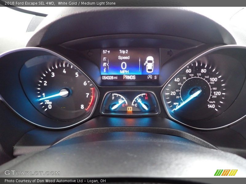 White Gold / Medium Light Stone 2018 Ford Escape SEL 4WD