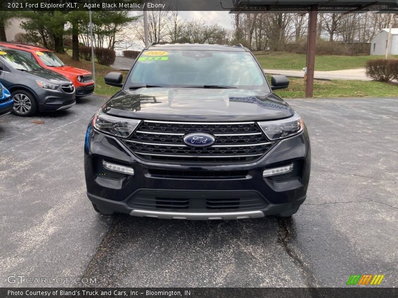 Agate Black Metallic / Ebony 2021 Ford Explorer XLT