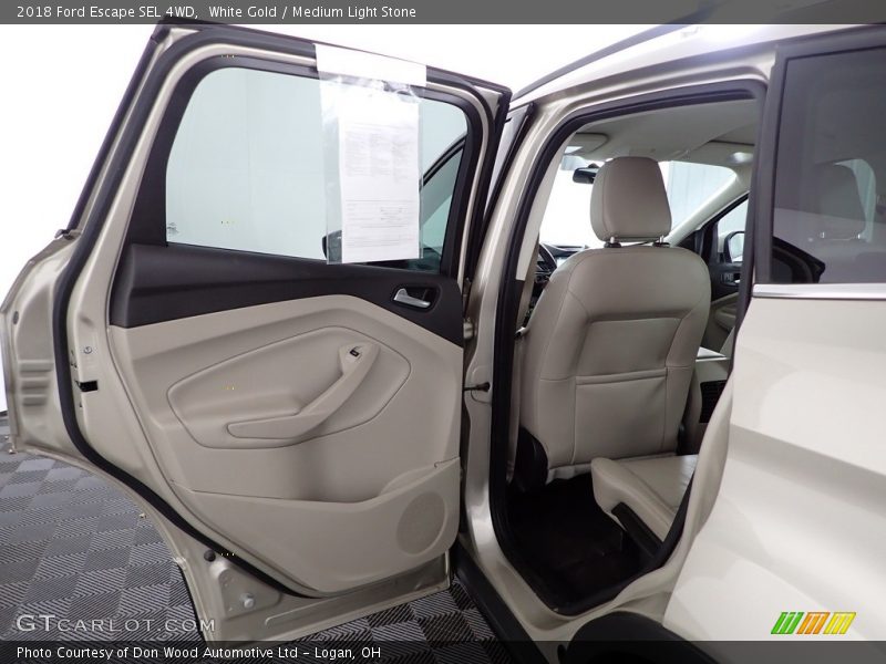 White Gold / Medium Light Stone 2018 Ford Escape SEL 4WD