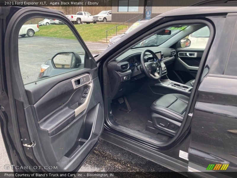 Agate Black Metallic / Ebony 2021 Ford Explorer XLT