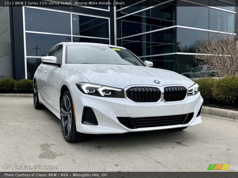 Mineral White Metallic / Black 2023 BMW 3 Series 330i xDrive Sedan