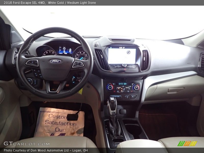 White Gold / Medium Light Stone 2018 Ford Escape SEL 4WD
